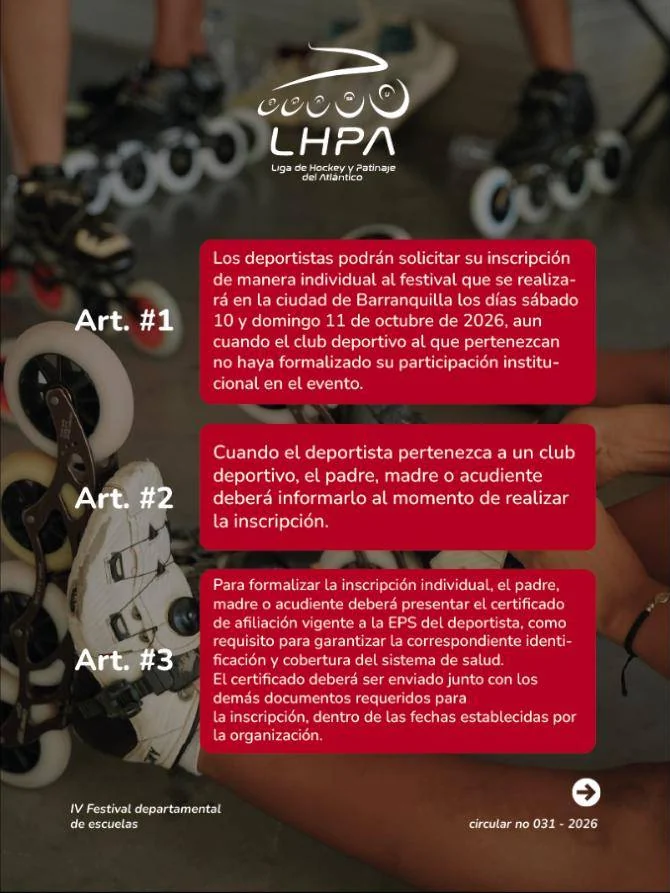 Diapositiva de carrusel con los artículos de la circular
